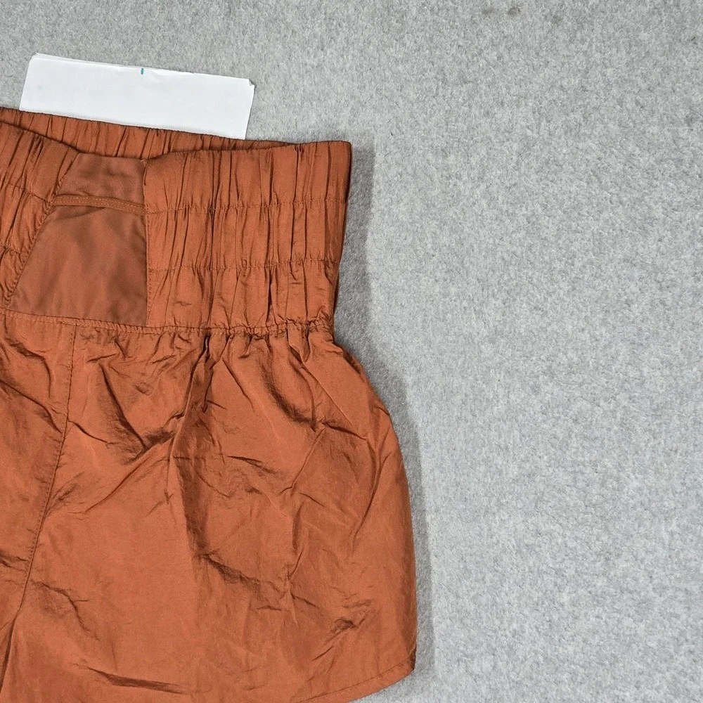 Free People Movement Women Activewear Shorts S Rust The Way Home Stretch